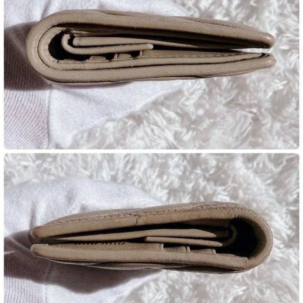 Miu Miu Taupe Quilted Wallet - Picture 4 of 10